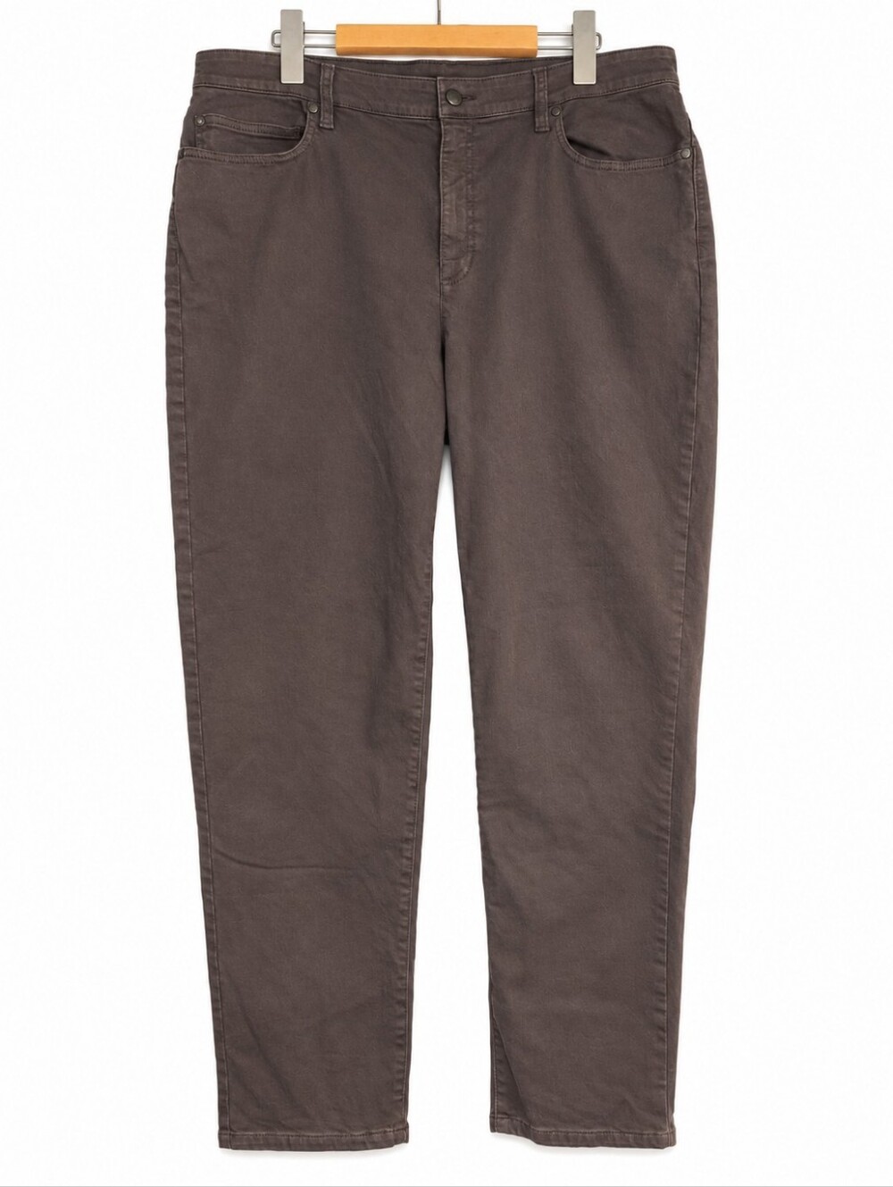 Eileen Fisher Organic Cotton Stretch Jeans Pants Size 18 Taupe Gray